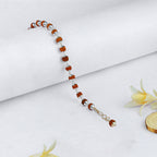 Alookaran Silver Rudraksham Single Layer Bracelet