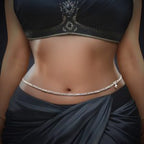 Alookaran Silver Belly Chain for Girls - Aster