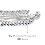 Alookaran Silver Anklets for Women - Bourbon
