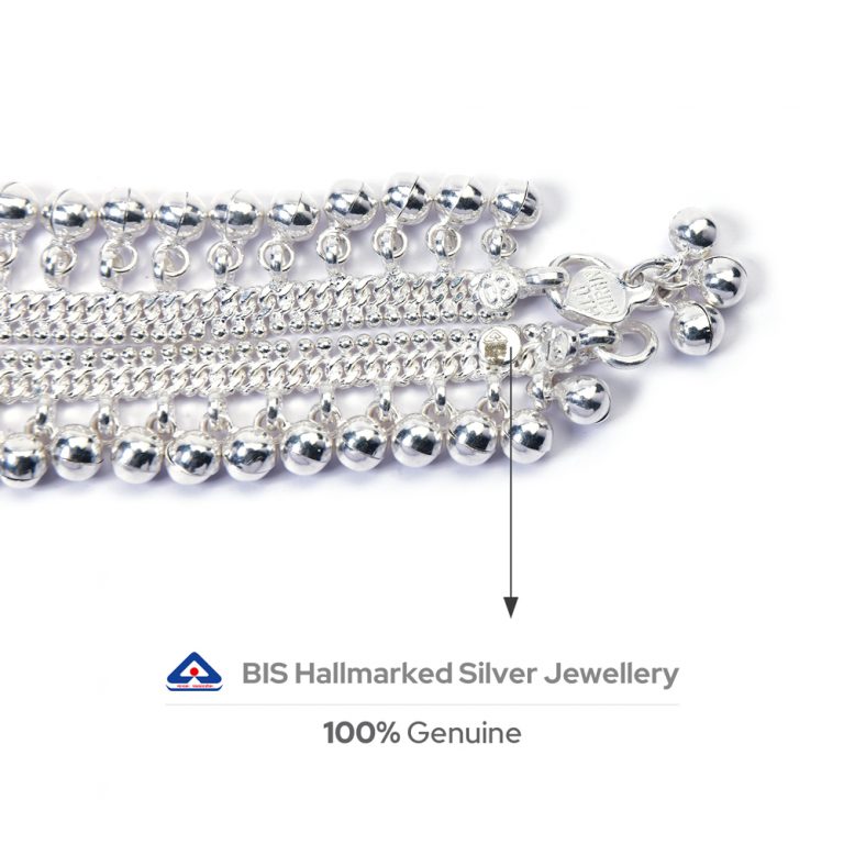 Bourborn BIS Hallmarked Silver Anklets