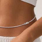 Alookaran Silver Belly Chain for Women - Camelia