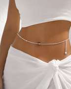 Alookaran Silver Belly Chain for Girls - Dhalia