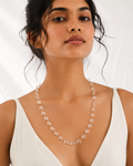 Alookaran Silver Sphadikam/Crystal Quartz Chain for Men/Women