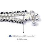 Alookaran Silver Anklets for Women - Cypress