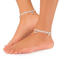 Alookaran Silver Anklets for Women - Dazzle Island