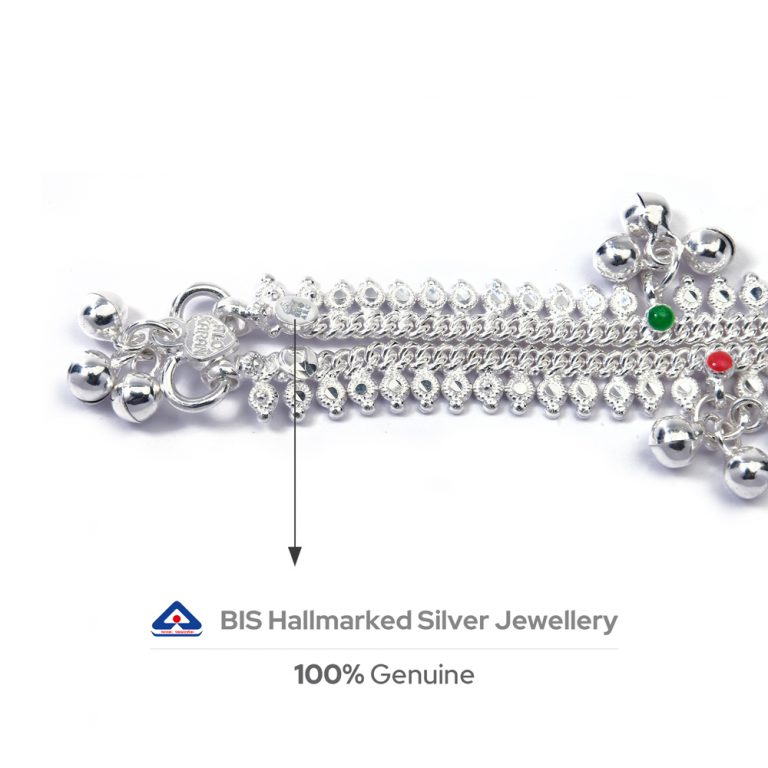 Dazzle Island BIS Hallmarked Silver Anklets
