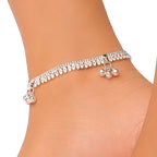 Alookaran Silver Anklets for Women - Dazzle Island