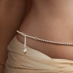 Alookaran Silver Belly Chain for Girls - Dhalia