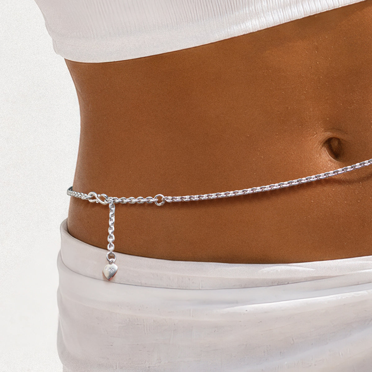 Alookaran Silver Belly Chain for Women - Dhalia