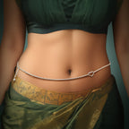 Alookaran Silver Belly Chain for Girls - Flora