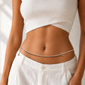Alookaran Silver Belly Chain for Women - Flora