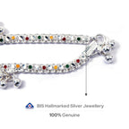 Alookaran Silver Anklets for Women - Glitter Me
