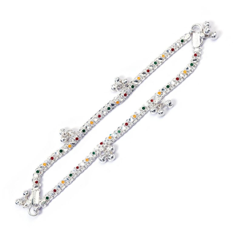 Glitter Me BIS Hallmarked Silver Anklets