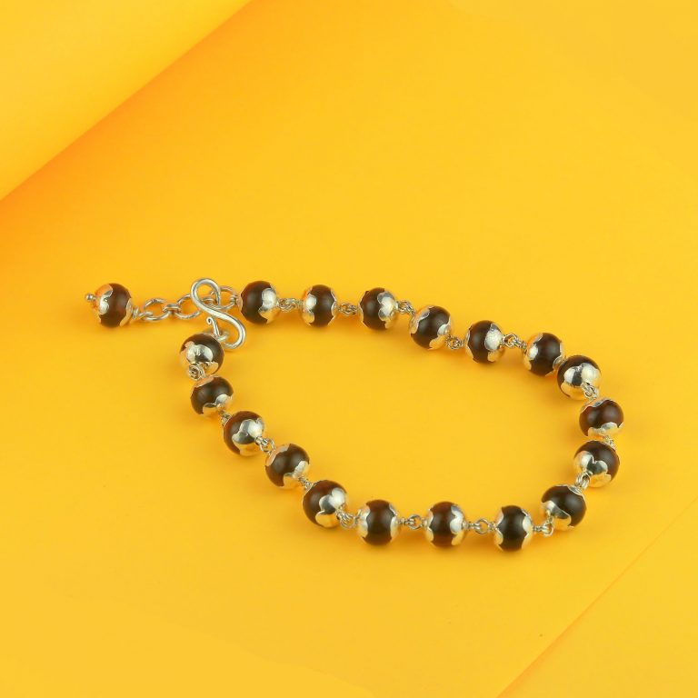 Alookaran Silver Red Sandalwood Bracelet
