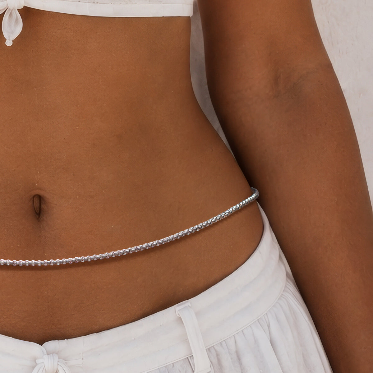 Alookaran Silver Belly Chain for Women - Lilly