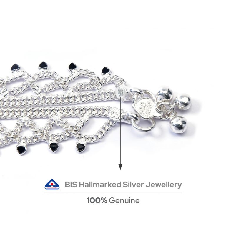 Luxmoon BIS Hallmarked Silver Anklets