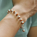 Alookaran Silver Rudraksham Single Layer Bracelet