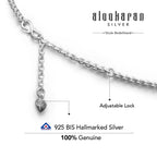 Alookaran Customizable Silver Belly Chain for Women - Orchid