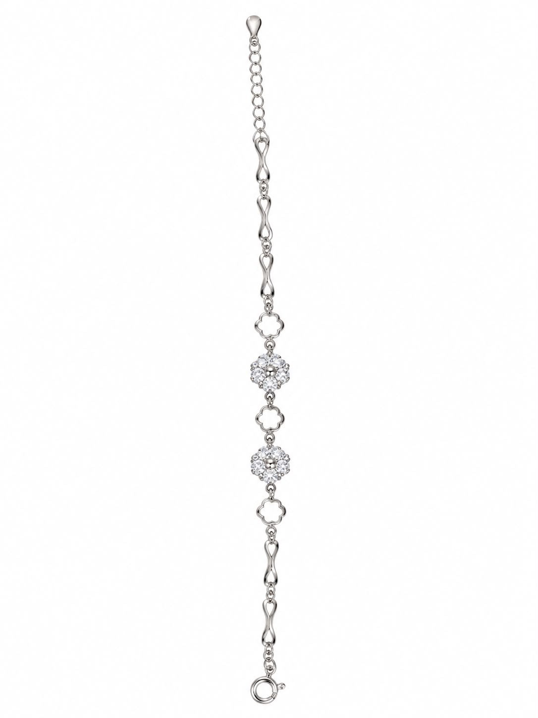 925 Sterling Silver Floral Design Bracelet