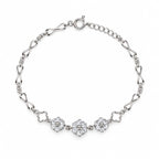 925 Sterling Silver Floral Design Bracelet