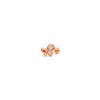 Elegant 925 Silver Rose Gold Butterfly Studs with Sparkling Stones