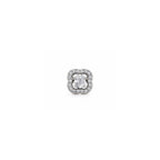 925 Sterling Silver Halo Stud Earrings with Oval-Cut Centre Stone