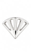 925 Sterling Silver Fan Design Earrings