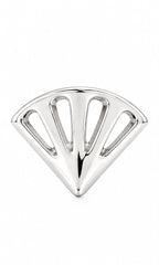 925 Sterling Silver Fan Design Earrings