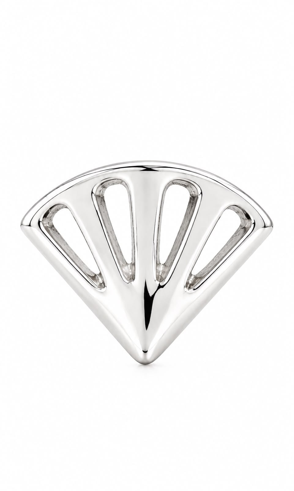 925 Sterling Silver Fan Design Earrings