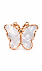 925 Sterling Silver Rose Gold Plated Butterfly Stud Earrings