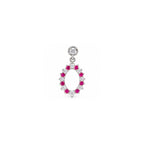 Pink Stone Dangle 925 Sterling Silver Earrings – Elegant Oval Halo Design