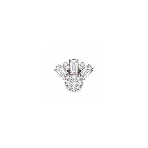 925 Sterling Silver Geometric Stud Earrings – Elegant Crystal Baguette Design