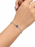 925 Silver Evil Eye Chain Bracelet