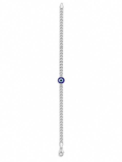 925 Silver Evil Eye Chain Bracelet