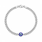 925 Silver Evil Eye Chain Bracelet