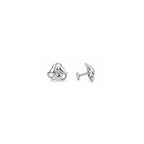 Elegant 925 Sterling Silver Abstract Floral Stud Earrings – Modern Minimalist Design