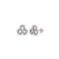 925 Sterling Silver Triangular CZ Stud Earrings
