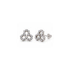 925 Sterling Silver Triangular CZ Stud Earrings