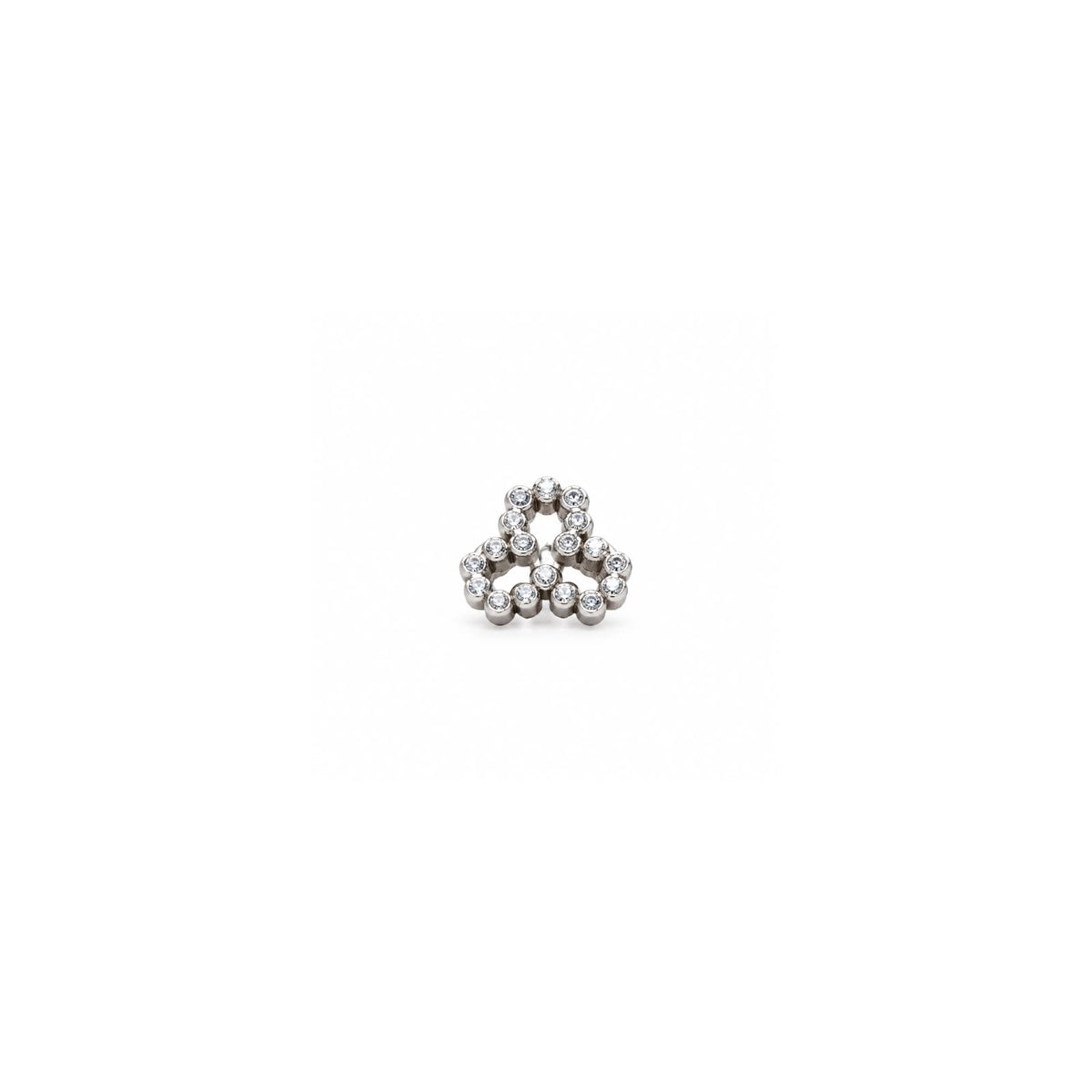 925 Sterling Silver Triangular CZ Stud Earrings