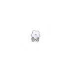 925 Sterling Silver White Floral Stud Earrings