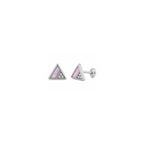 925 Sterling Silver Pink Triangle Stud Earrings