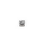 925 Sterling Silver Square Floral Stud Earrings with Sparkling White Stones