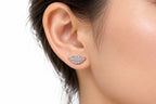 925 Sterling Silver Rose Gold Plated Lip-Shaped Stud Earrings