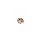 925 Sterling Silver Rose Gold-Plated Green Stone Stud Earrings