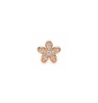 925 Sterling Silver Rose Gold Flower Stud Earrings