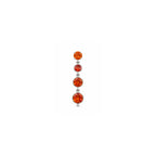 925 Sterling Silver Orange Stone Dangle Earrings