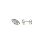 925 Sterling Silver Marquise CZ Stud Earrings