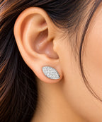 925 Sterling Silver Marquise CZ Stud Earrings