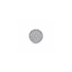 Round Pavé 925 Sterling Silver Stud Earrings