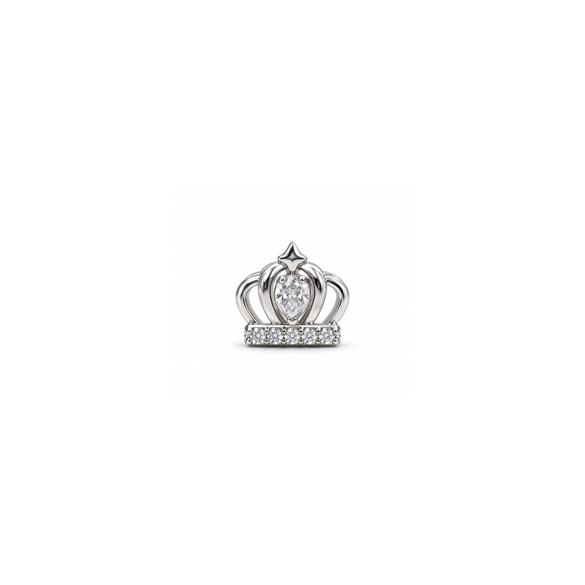 Crown Design 925 Sterling Silver Stud Earrings
